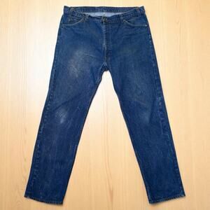 VTG 80s Levi’s 505 Jean 42x32 (Act 39x32) Med Wash Blue Denim Distressed Casual